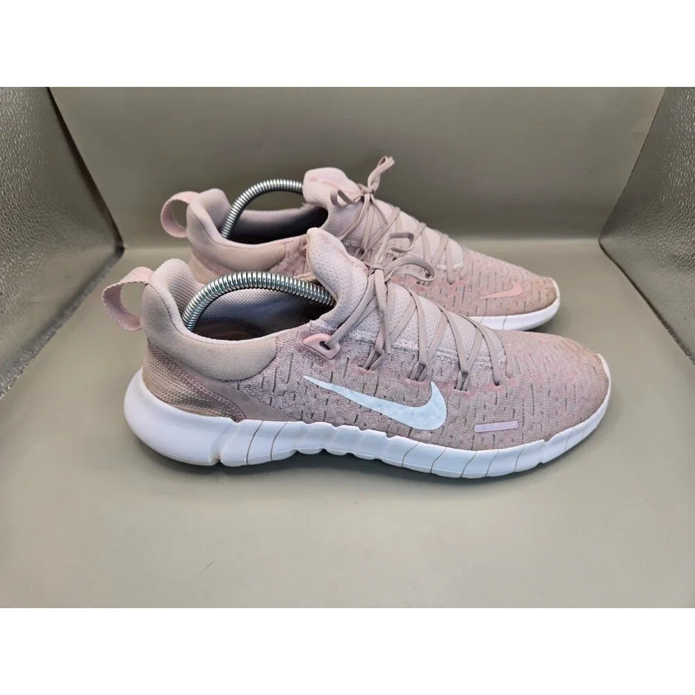 Nike Free Run 5.0 Shoes Womens 11 Platinum Violet Road Running Athletic Sneakers